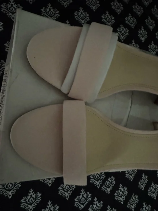 Nine West Blush Pink Block Heel Sandals with Ankle Strap - Picture 3 of 5